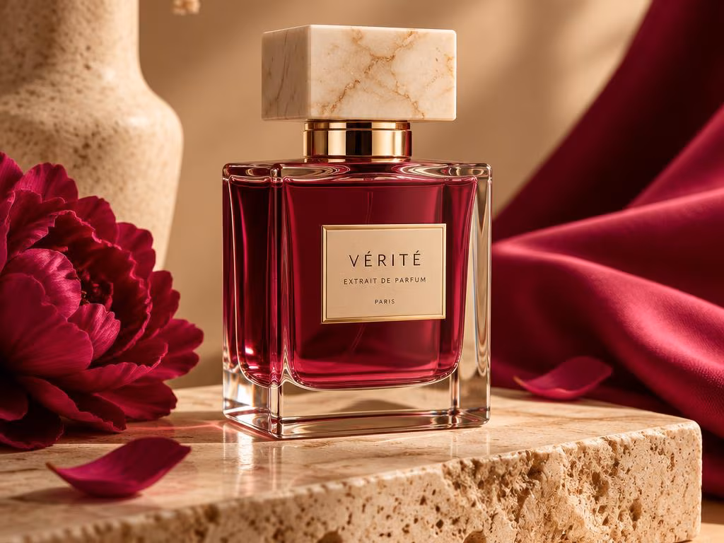 Nischenparfum auf Travertin